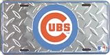 Chicago Cubs License Plate Metal Diamond Emboss