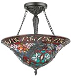 Dragonfly Garden Semi-Flush Mount TFDG1716VB by Quoizel