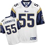 James Laurinaitis Jersey: Reebok White #55 St. Louis Rams Replica Jersey - X-Large