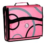 Case-It 2-Inch D-Ring Zipper Binder with Removable Tab File, Pink Print (D-900-PNK-P)