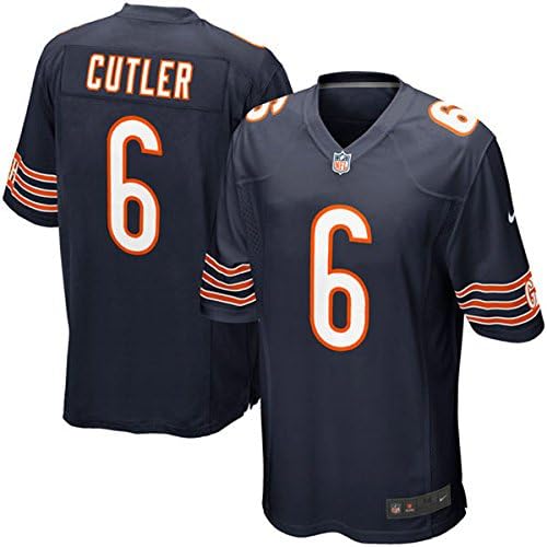 Mens Jersey Chicago #6 Jay Cutler Navy Blue Game Jersey
