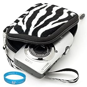 Mini Neoprene Glove Camera Carrying Case with Black White Zebra Fur Exterior for Nikon... by SumacLife