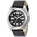 DKNY Men's NY1433 Black Leather Quartz Watch with Black Dial