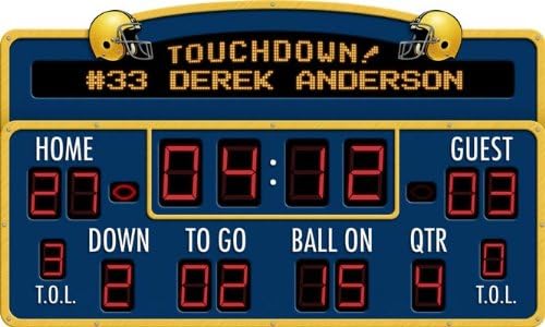 Football Scoreboard Peel &amp; Stick - With FREE Customized Name
