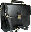 New top of the range large Visconti Tuscan black leather business  briefcase organiser bag 01775