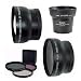 Telephoto & Wide Angle Lens + 3 Filters Plus CANON OEM LH-DC20 for Canon S2 IS S3 IS S5 IS