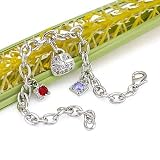 Cherilli - Bracelet charme ton Argent -Oxyde de zirconium - Livraison Gratuite possible - avec Pochette Cadeaupar Cherilli