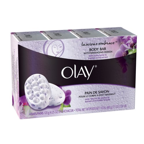 Olay Bath 4-Bar Luscious Embrace 4 Count 4.25 Oz Each (Pack of 2)
