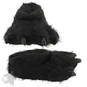 Fuzzy Black Bear Claw Slippers for Women and Men