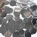 Round Flat Sequin 15mm Top Hole Hematite Shiny Gray Metallic. Couture Paillettes. Made in USA