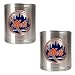 New York Mets MLB 2pc Stainless Steel Can Holder Set- Primary Logo by Great American Products