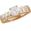 18K Rose Gold Diamond Engagement Ring - 0.82 Ct.