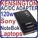 Kensington Original 120W AC Car Air Power Adapter + 3 Smarttips: N4, N15, N27 for Sony Laptop / Notebooks