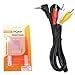 HQRP AV Audio Video Cable/Cord compatible with Canon VIXIA HF M31, VIXIA HF M32, VIXIA HF M40, VIXIA HF M400, VIXIA HF M41, VIXIA HF R10 Camcorder + LCD Protector