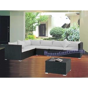 Modern Furniture All-Weather Collection: White Sectional Sofa