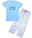 Smaxx Lips Light Blue Shirt Pant Set - Adult Small, S/S, PCE Peace Pants