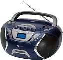 Radio Stereo Recorder (mit Kassetten Deck, Musikanlage Top Loading CD Player, Mp3, LCD Display, 60 Watt, Blau) NEU + OVP