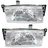 91-96 Mercury Tracer Headlights Headlamps Head Lights Lamps Pair Set by Aftermarket