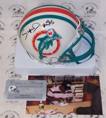Mark Duper Autographed/Hand Signed Miami Dolphins Mini Helmet