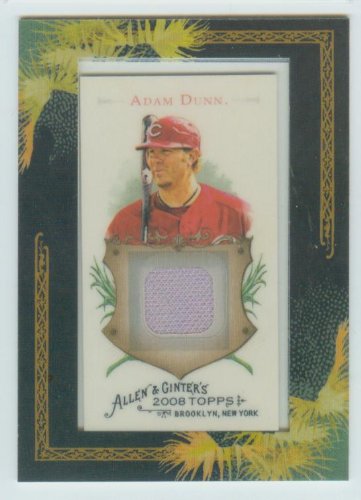 2008 Topps Allen and Ginter Relics #AD1 Adam Dunn - Cincinnati Reds (Piece of Authentic Game Used Jersey) (Baseball Cards)