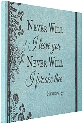 DiDiy Bible Verse Never Will I Leave You Canvas Print