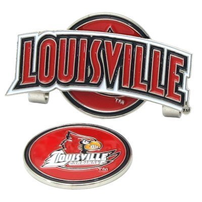 Louisville Cardinals Slider Hat Clip W/ Golf Ball Marker - Ncaa College Athletics