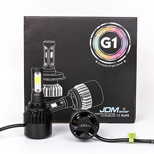 JDM ASTAR G1 8000 Lumens Extremely Bright 9006 COB LED Headlight Bulbs, Xenon White