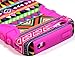 Bastex Hybrid Case for Apple Iphone 4, 4s, 4g - Hot Pink Silicone / Aztec Tribal Hard