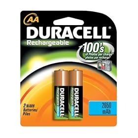 Duracell Rechargeable Batteries AA, 2-Count by Duracell