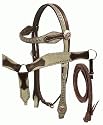 Hair On Horse Tack Headstall Breast Collar Set With Pink Rhinestones