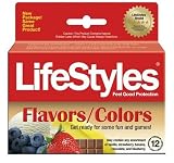LifeStyles Extra Fun Brand 2712 Assorted Flavor Condoms, Variety Pack of Strawberry, Vanilla, and Banana Flavors, 12-Count Boxes (Pack of 4)