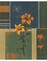 Home: Oil Painting Yellow Lilies, 16 x 20 inch / 41 x 51 cm , on High Definition HD canvas prints is for Gifts And Dining Room, Hallway And Home Office Decoration, pictures cheap - LuxorPre