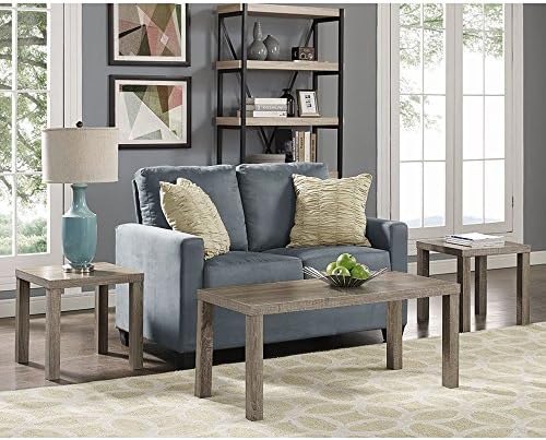 Janes Gallerie Essential Wood 3-Pack Table Set - Driftwood