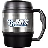 MLB Tampa Bay Rays 52-Ounce Stainless Steel Macho Travel Mug with Bottle Opener