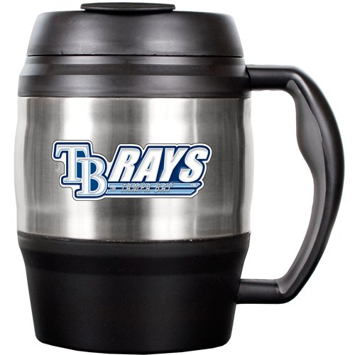 MLB Tampa Bay Rays 52-Ounce Stainless Steel Macho Travel Mug with Bottle Opener