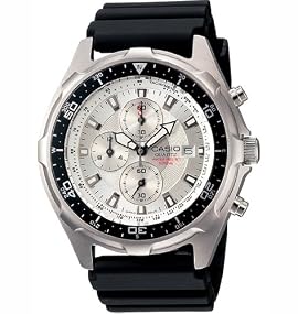 Casio #AMW330-7AV Men's 100M Black Polyurethane Strap Chronograph Sports