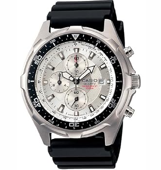 Casio #AMW330-7AV Men's 100M Black Polyurethane Strap Chronograph Sports