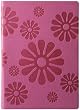 Lavender Embossed Floral Leather Journal Diary, Lined, 6x8"