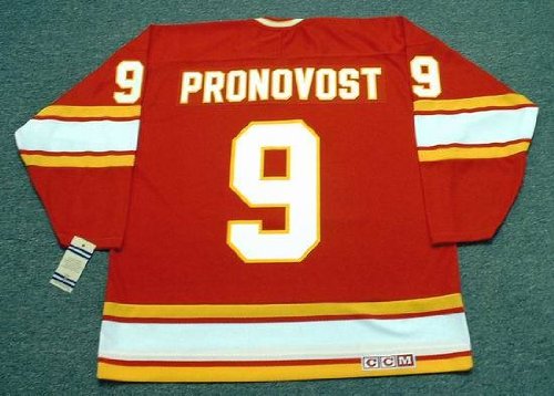 JEAN PRONOVOST Atlanta Flames 1979 CCM Vintage Throwback Away NHL Hockey Jersey, 2XL