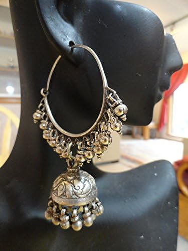Jaipur Jhumkas -J124- Bali Hoop with Antique finish Jhumkas