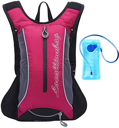 12L Hydration Pack MTB Bike Riding Running Camping Hiking Waterproof Outdoor Backpack/Rose Red