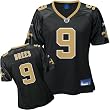 Drew Brees Black Reebok Replica New Orleans Saints Women's Jersey