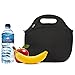 Bop Insulated Neoprene Kids Lunch Bag, Meal Tote for School, Kindergarten, Durable, Unisex Pattern, [9.5x9.5x5 Inches], (Black)