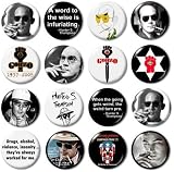 Hunter S Thompson Buttons/pins/badges - Aprox. 1" Diameter