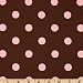 54'' Wide Premier Prints Polka Dot Brown/Pink Fabric By The Yard