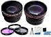 Lens Accessory Kit Includes 43x Wide Angle Lens w/Macro + 2.2x Telephoto Lens + 3pc Filter Kit (UV-CPL-FLD + Lens Cleaning Pen + Mini tripod + Camera Cleaning Kit + LCD Screen Protectors For Sony a55 a33 a35 SLT-A55 SLT-A33 SLT-A35 A65 SLT-A65V SLT-A57 A57