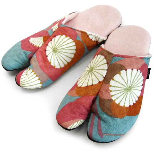 【丸洗いOK】 足袋スリッパ 大梅 ブルー M 5051019 <37736>