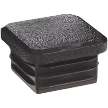 Kapsto 260 Q 3434 3 Polyethylene Square Plug, Black, 34 mm (Pack of 100)