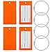 BlueCosto Flexible PVC Luggage Tags Suitcase Bag Labels -4/5pk