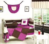8Pcs Micro Suede Nursery Baby Crib Bedding Set Lavender